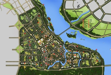 滨江新城规划图